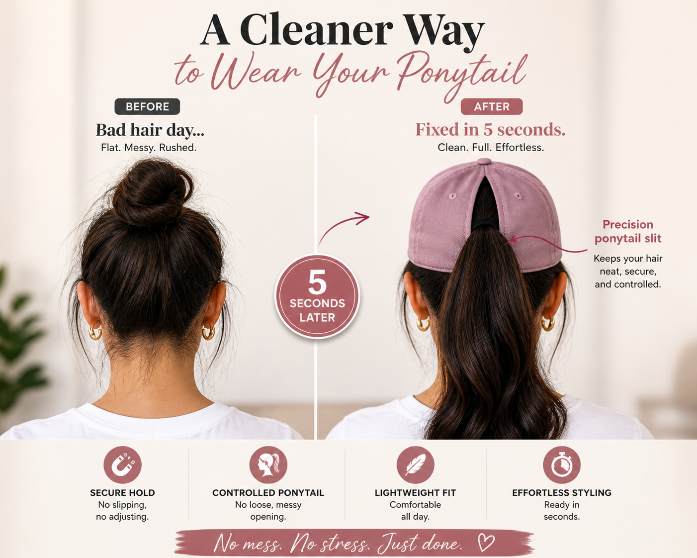 Magnetic Ponytail Cap